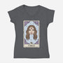 Virgo Card-Womens-V-Neck-Tee-Maria