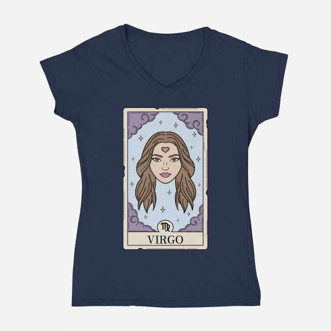 Virgo Card-Womens-V-Neck-Tee-Maria