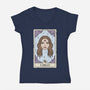 Virgo Card-Womens-V-Neck-Tee-Maria