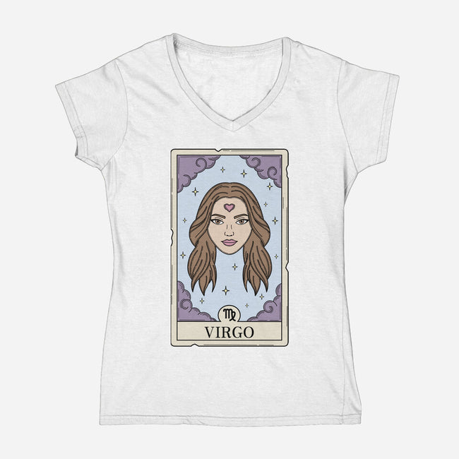 Virgo Card-Womens-V-Neck-Tee-Maria