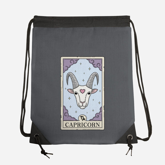 Capricorn Card-None-Drawstring-Bag-Maria
