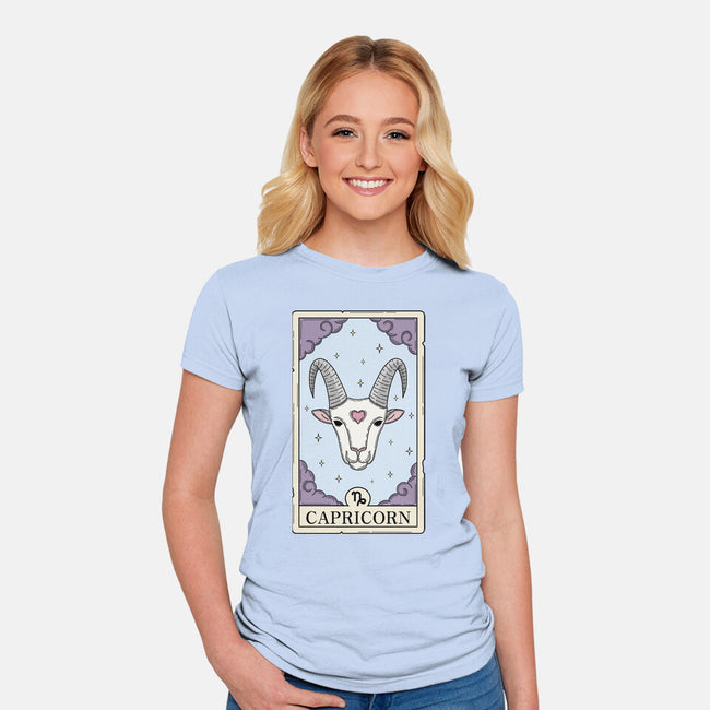 Capricorn Card-Womens-Fitted-Tee-Maria