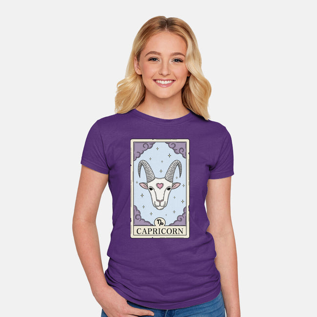 Capricorn Card-Womens-Fitted-Tee-Maria