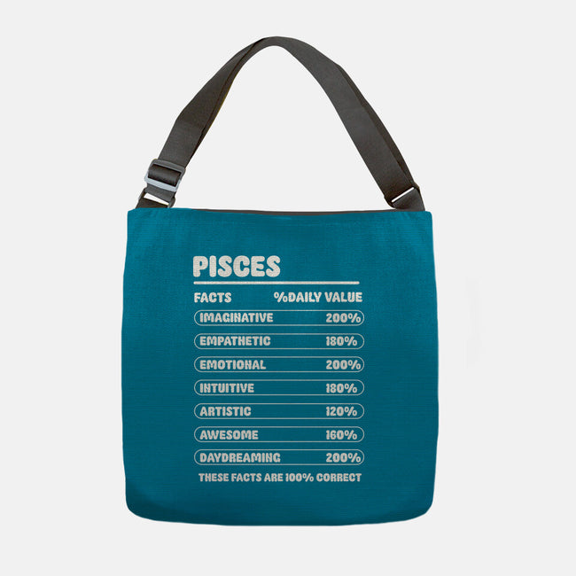 Pisces Facts Chart-None-Adjustable Tote-Bag-MaxoArt