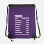 Pisces Facts Chart-None-Drawstring-Bag-MaxoArt