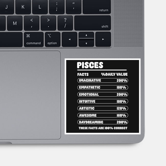 Pisces Facts Chart-None-Glossy-Sticker-MaxoArt