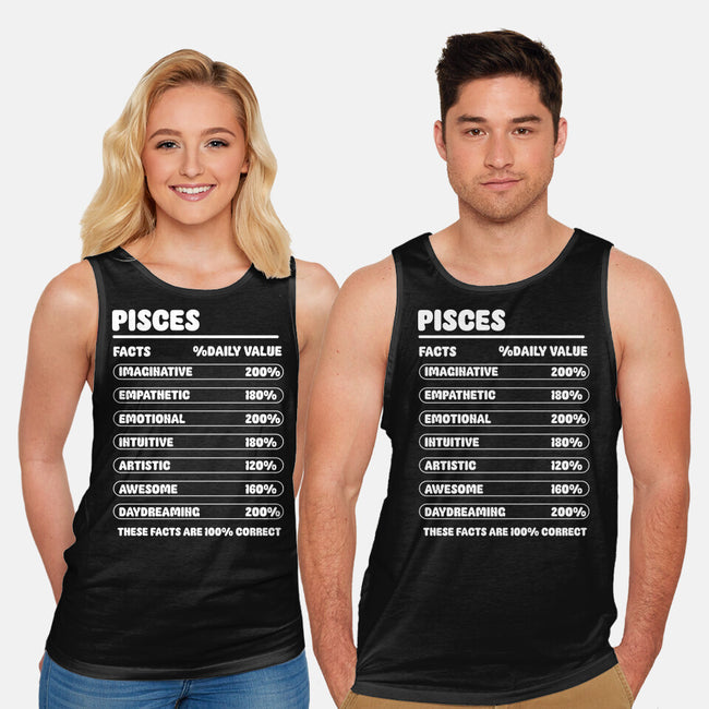 Pisces Facts Chart-Unisex-Basic-Tank-MaxoArt