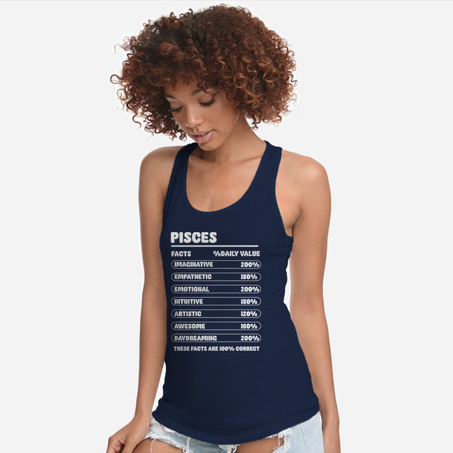 Pisces Facts Chart-Womens-Racerback-Tank-MaxoArt