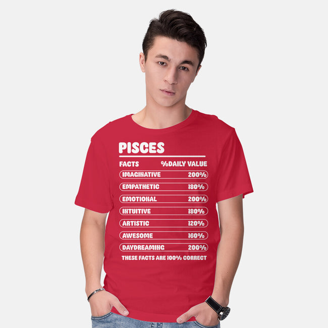 Pisces Facts Chart-Mens-Basic-Tee-MaxoArt