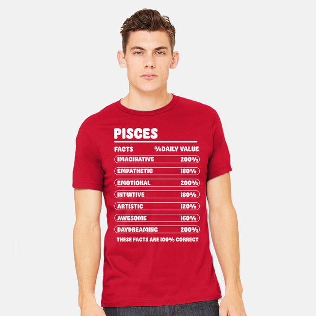 Pisces Facts Chart-Mens-Heavyweight-Tee-MaxoArt