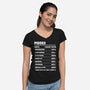 Pisces Facts Chart-Womens-V-Neck-Tee-MaxoArt