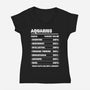 Aquarius Facts Chart-Womens-V-Neck-Tee-MaxoArt