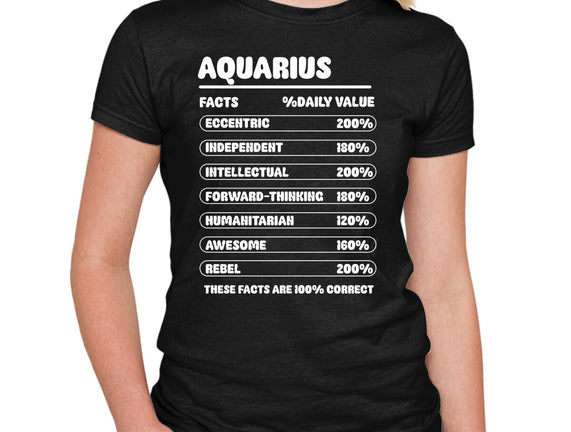 Aquarius Facts Chart