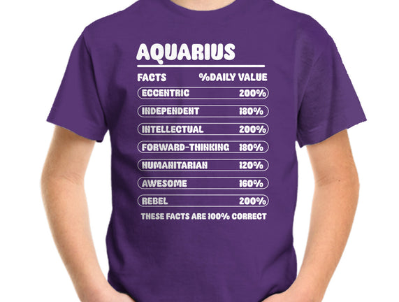 Aquarius Facts Chart