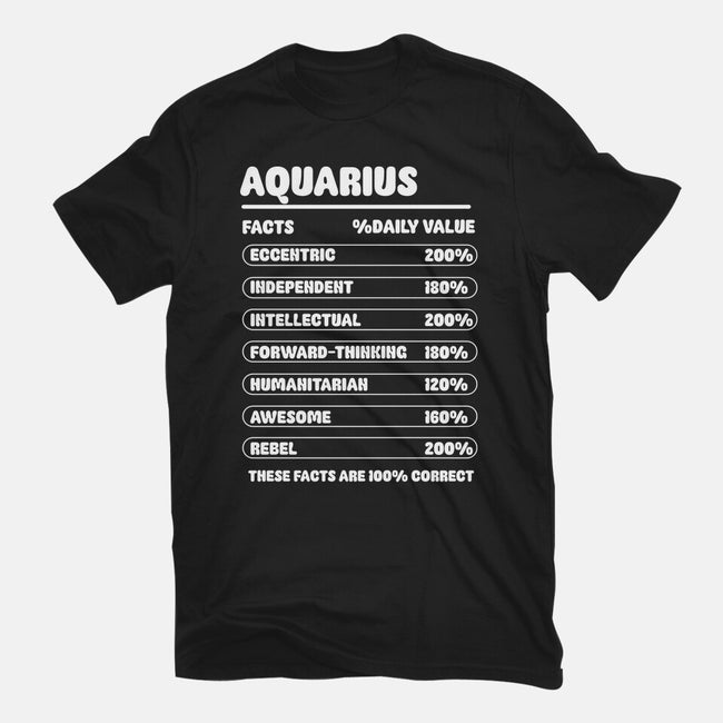 Aquarius Facts Chart-Mens-Heavyweight-Tee-MaxoArt