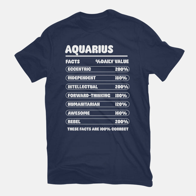 Aquarius Facts Chart-Unisex-Basic-Tee-MaxoArt