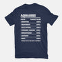 Aquarius Facts Chart-Mens-Heavyweight-Tee-MaxoArt