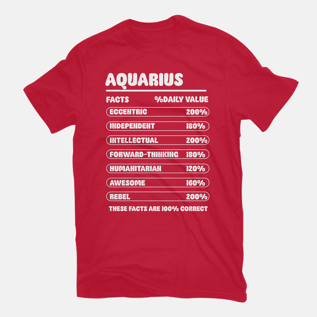 Aquarius Facts Chart-Mens-Heavyweight-Tee-MaxoArt