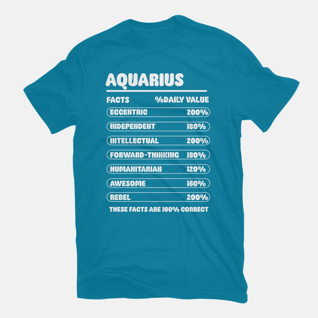 Aquarius Facts Chart-Mens-Heavyweight-Tee-MaxoArt