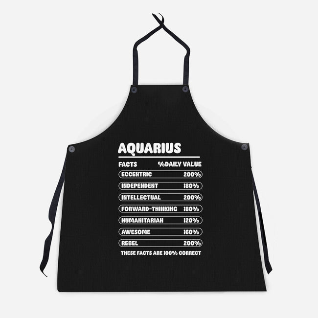 Aquarius Facts Chart-Unisex-Kitchen-Apron-MaxoArt