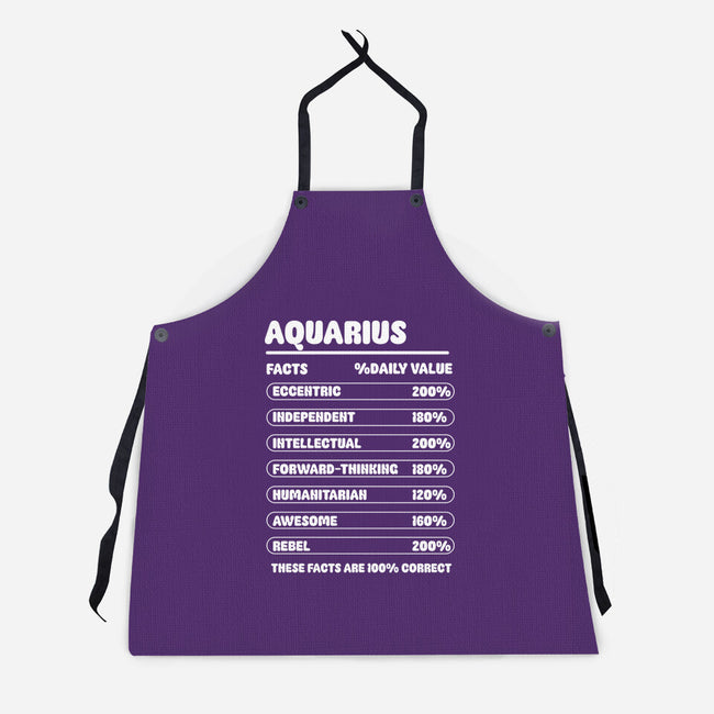 Aquarius Facts Chart-Unisex-Kitchen-Apron-MaxoArt