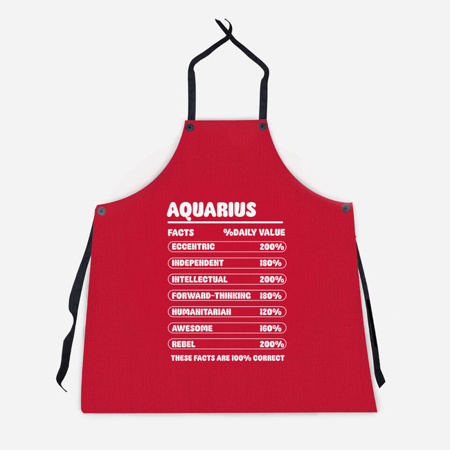 Aquarius Facts Chart-Unisex-Kitchen-Apron-MaxoArt