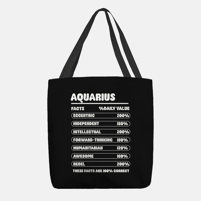Aquarius Facts Chart-None-Basic Tote-Bag-MaxoArt