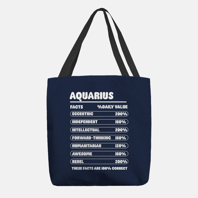 Aquarius Facts Chart-None-Basic Tote-Bag-MaxoArt