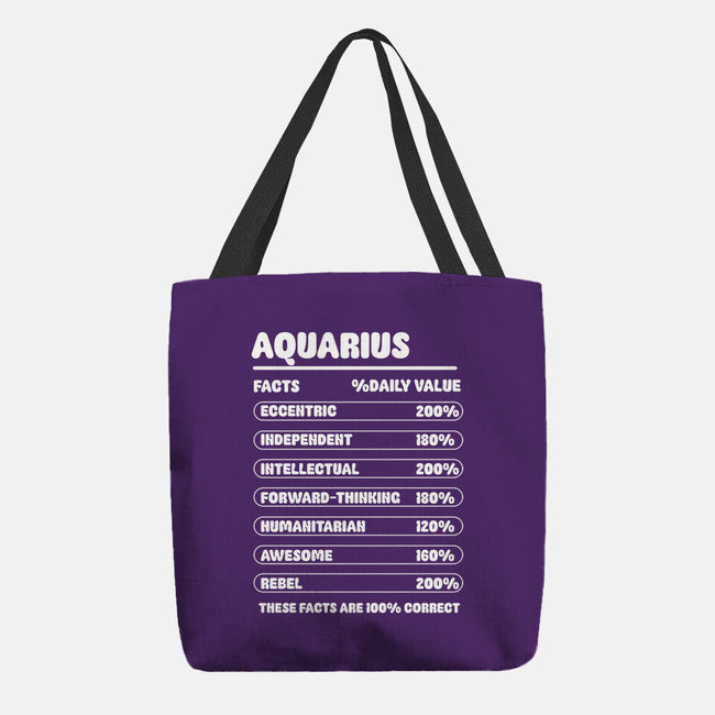 Aquarius Facts Chart-None-Basic Tote-Bag-MaxoArt