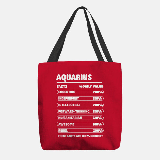 Aquarius Facts Chart-None-Basic Tote-Bag-MaxoArt