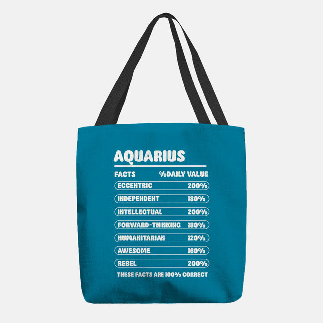 Aquarius Facts Chart-None-Basic Tote-Bag-MaxoArt