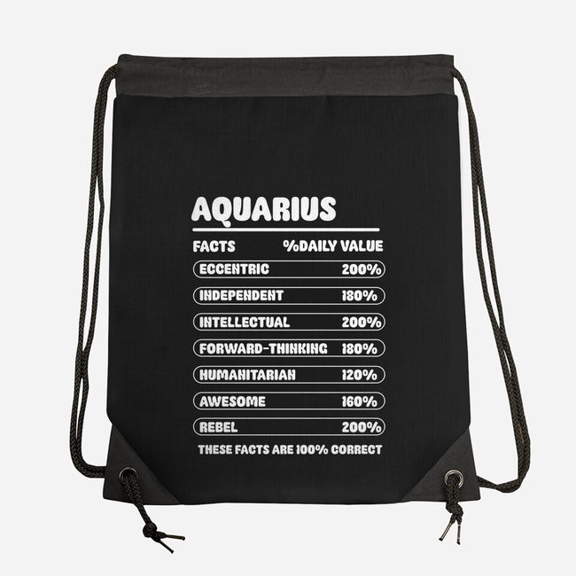 Aquarius Facts Chart-None-Drawstring-Bag-MaxoArt