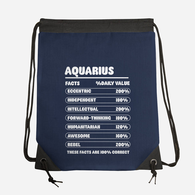 Aquarius Facts Chart-None-Drawstring-Bag-MaxoArt