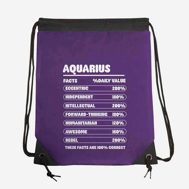 Aquarius Facts Chart-None-Drawstring-Bag-MaxoArt