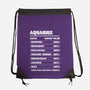 Aquarius Facts Chart-None-Drawstring-Bag-MaxoArt