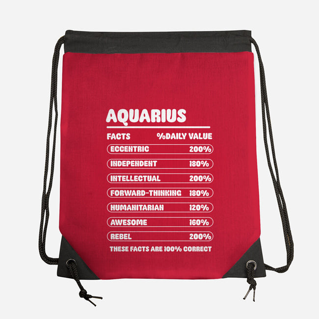 Aquarius Facts Chart-None-Drawstring-Bag-MaxoArt