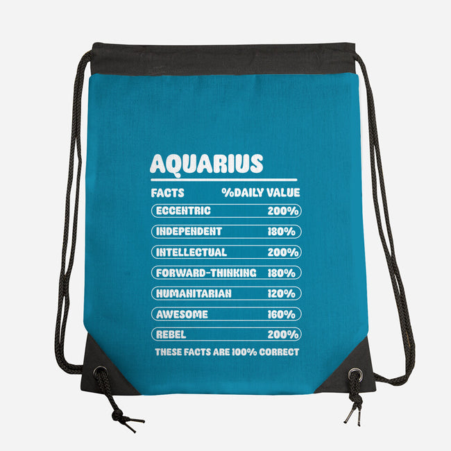 Aquarius Facts Chart-None-Drawstring-Bag-MaxoArt