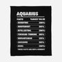 Aquarius Facts Chart-None-Fleece-Blanket-MaxoArt