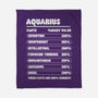 Aquarius Facts Chart-None-Fleece-Blanket-MaxoArt