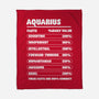 Aquarius Facts Chart-None-Fleece-Blanket-MaxoArt