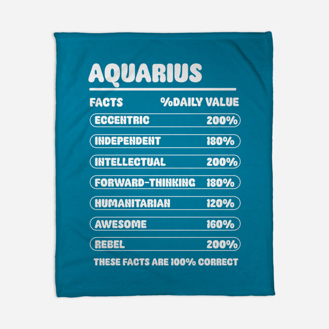 Aquarius Facts Chart-None-Fleece-Blanket-MaxoArt