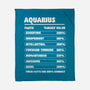Aquarius Facts Chart-None-Fleece-Blanket-MaxoArt