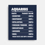 Aquarius Facts Chart-None-Stretched-Canvas-MaxoArt