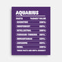 Aquarius Facts Chart-None-Stretched-Canvas-MaxoArt