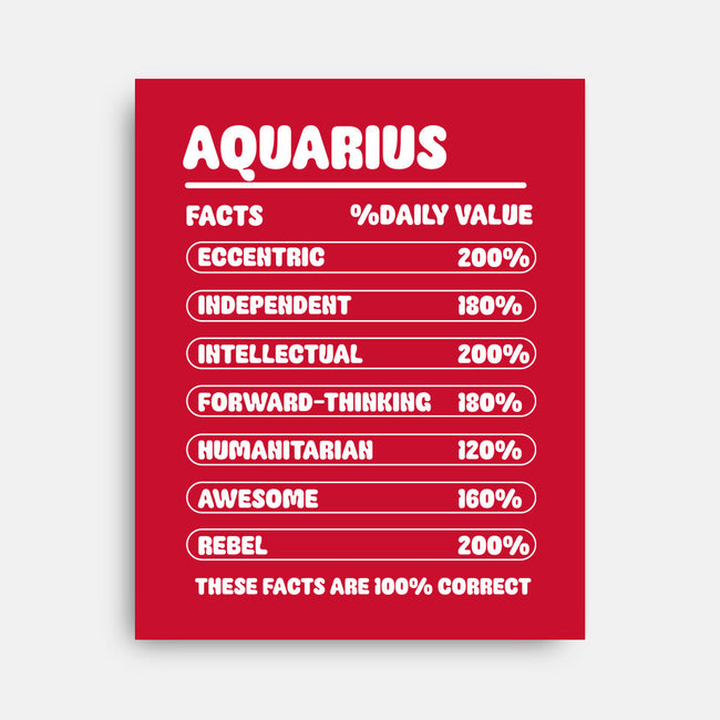 Aquarius Facts Chart-None-Stretched-Canvas-MaxoArt