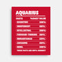 Aquarius Facts Chart-None-Stretched-Canvas-MaxoArt