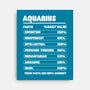 Aquarius Facts Chart-None-Stretched-Canvas-MaxoArt