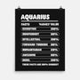 Aquarius Facts Chart-None-Matte-Poster-MaxoArt