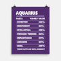 Aquarius Facts Chart-None-Matte-Poster-MaxoArt