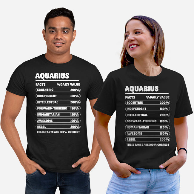 Aquarius Facts Chart-Unisex-Basic-Tee-MaxoArt